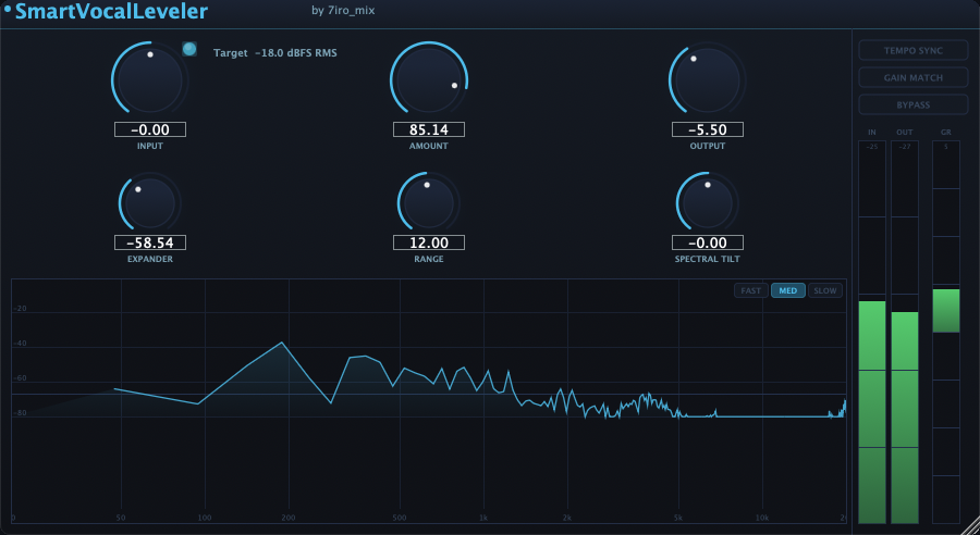 SmartVocalLeveler UI